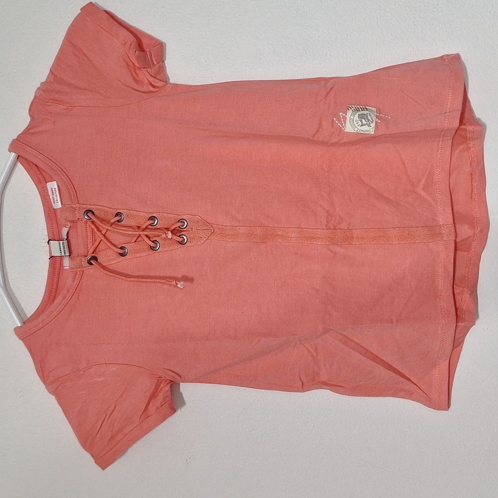 Silver Jeans Kids Orange Lace-Up Tee